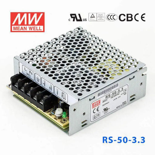 RS-50-3.3 MEAN WELL Power Supply | HTD Electronics