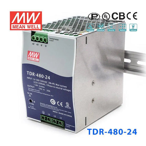 TDR-480-24 MEAN WELL Power Supply | HTD Electronics