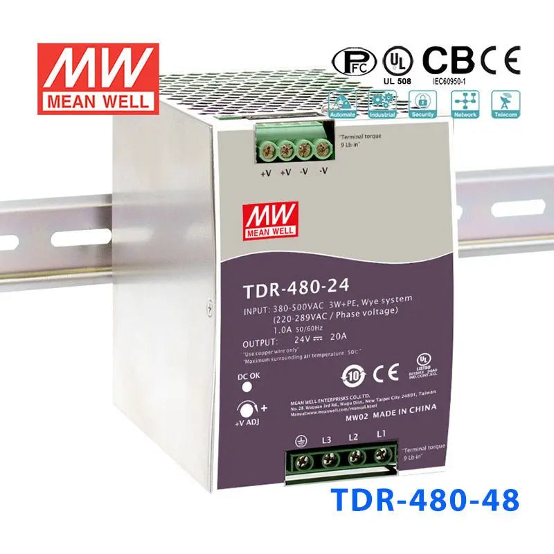TDR-480-48 MEAN WELL Power Supply | HTD Electronics