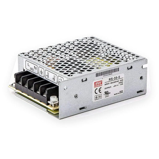 MEAN WELL RS-35-5 enclosed power supply, 5V 7A 35W
